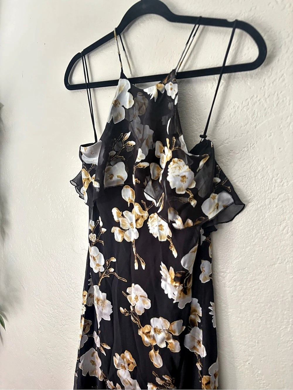 Alice + Olivia Floral Maxi Dress in Black & White Size 2 NWT - Picture 7 of 11